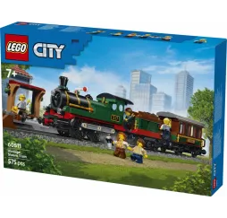 LEGO City Retro pociąg z lokomotywą parową 7+