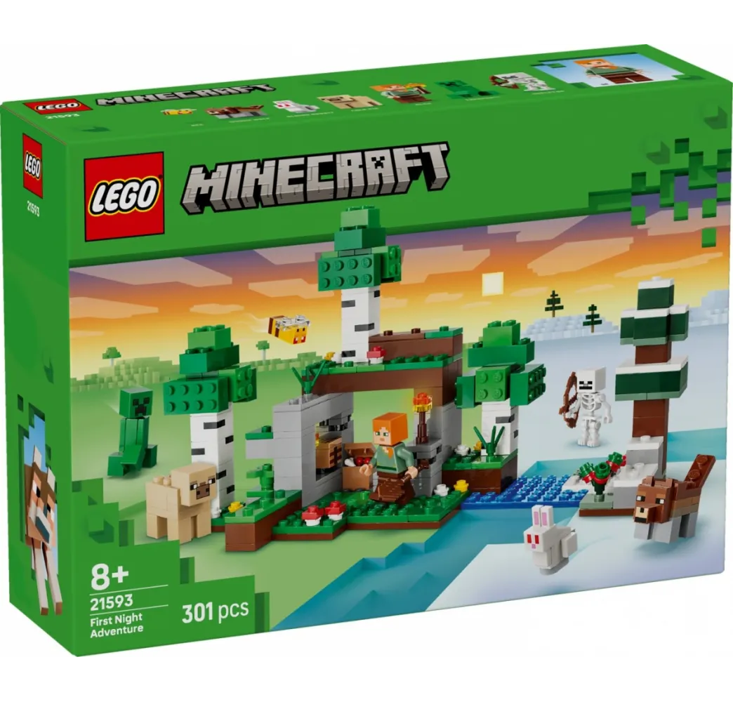 LEGO Minecraft Przetrwanie pierwszej nocy – klocki 8+