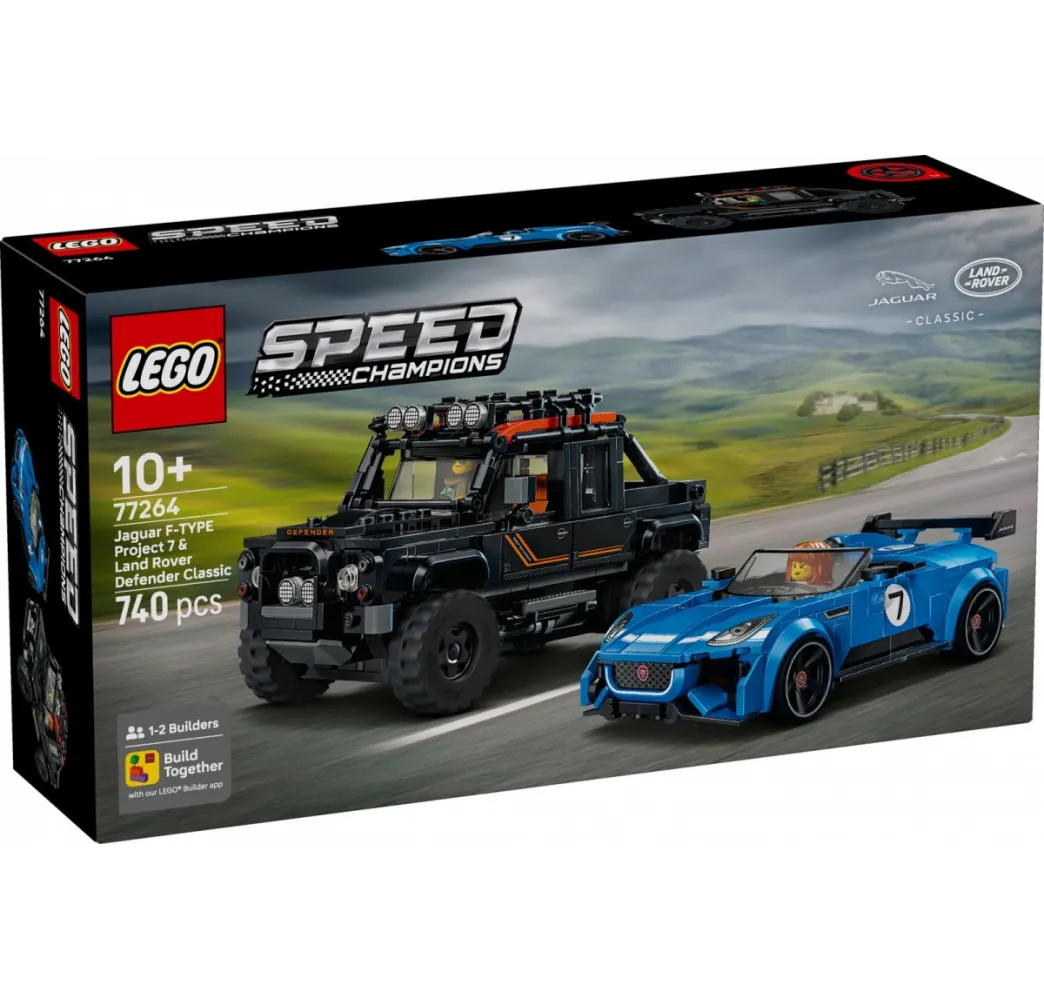 LEGO Speed Champions Jaguar i Defender – klocki 10+