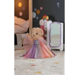 Baby Born tęczowa sukienka 43 cm, akcesoria dla lalek