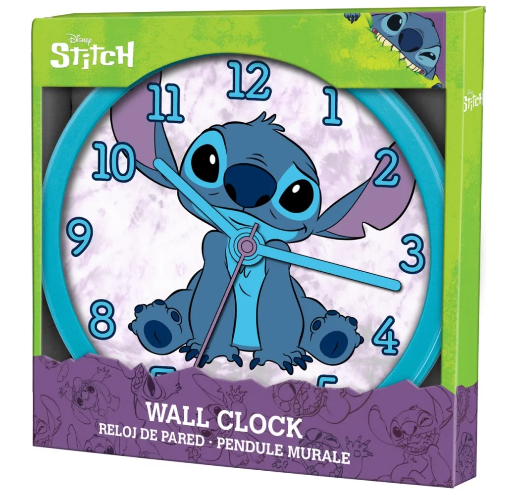 Stitch zegar ścienny 25 cm Kids Euroswan
