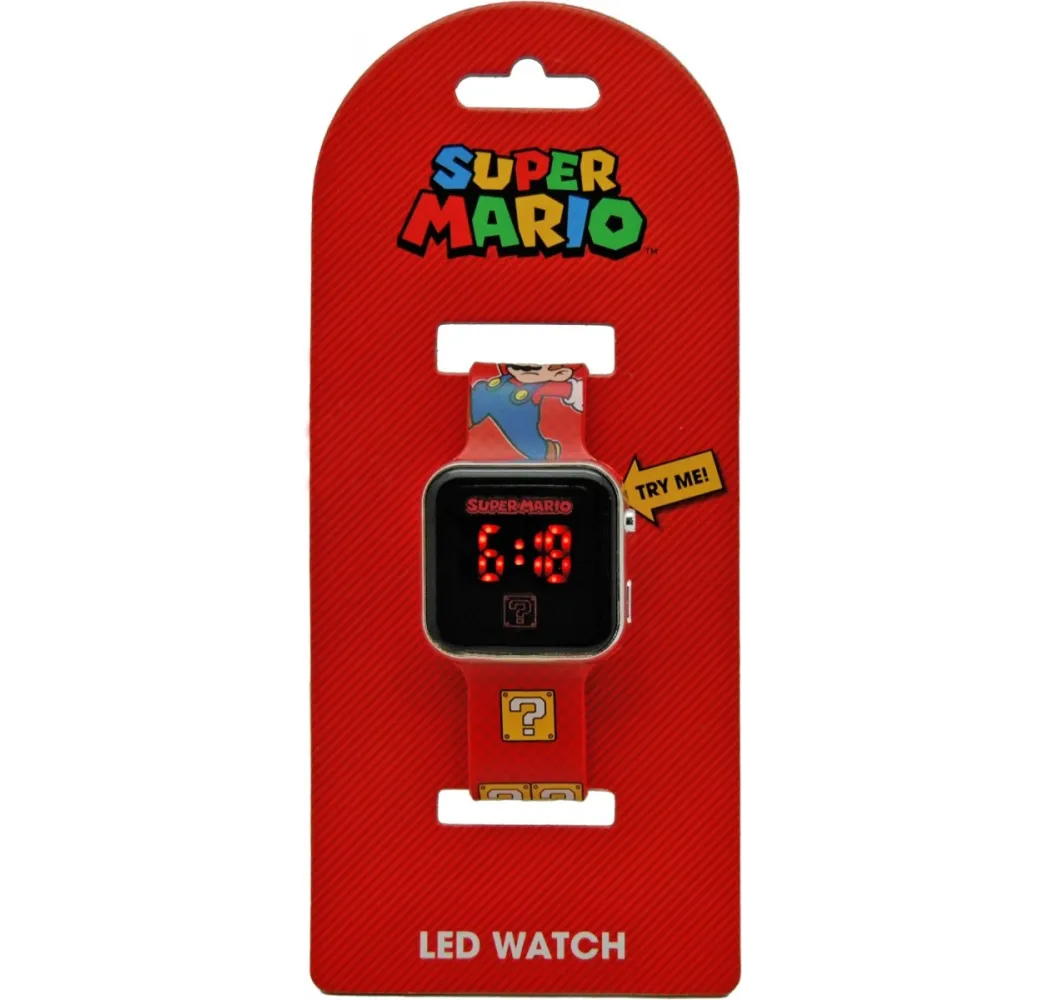Super Mario zegarek LED z kalendarzem Kids Euroswan