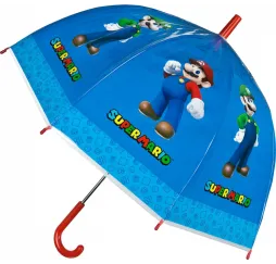 Super Mario parasolka przezroczysta manualna Kids Euroswan