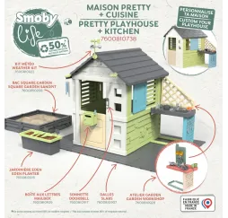 Smoby Domek Pretty z kuchnią – zabawka ogrodowa