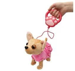 Piesek Chihuahua interaktywny ASKATO pluszak na smyczy