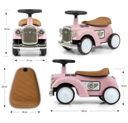 Milly Mally Royce różowy jeździk retro dla dzieci