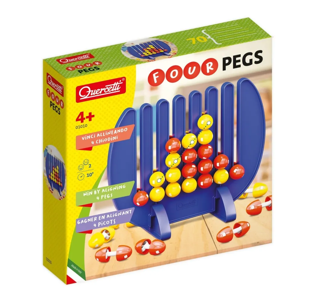 Quercetti Four Pegs – gra planszowa 4+