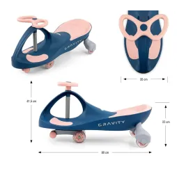 Milly Mally Gravity jeździk grawitacyjny granat-różowy
