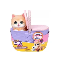 Little Live Pets Kocia Mama w koszyku pluszak Cobi
