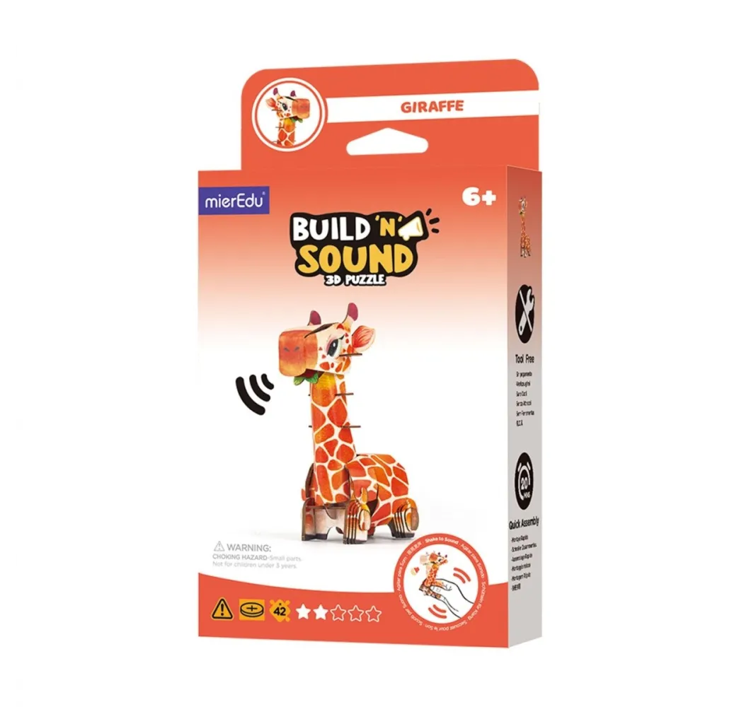Puzzle 3D MierEdu Żyrafa z dźwiękiem MG DYSTRYBUCJA