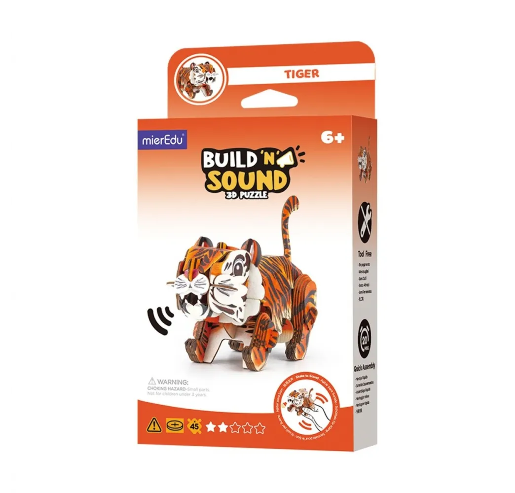 Tygrys MierEdu puzzle 3D z dźwiękiem MG DYSTRYBUCJA