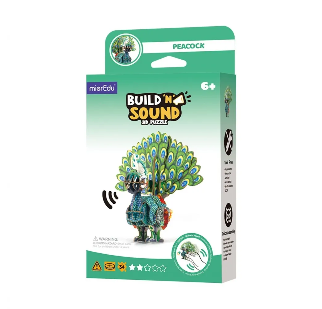 Puzzle 3D Paw Buduj i słuchaj MierEdu MG DYSTRYBUCJA