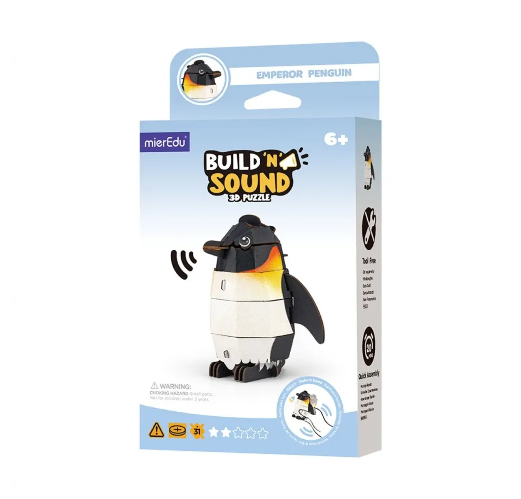 Pingwin MierEdu puzzle 3D z dźwiękiem MG DYSTRYBUCJA