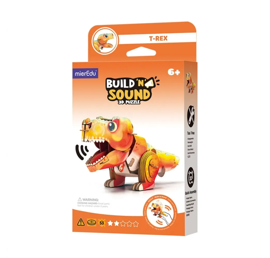 Tyranozaur Rex puzzle 3D z dźwiękiem MierEdu