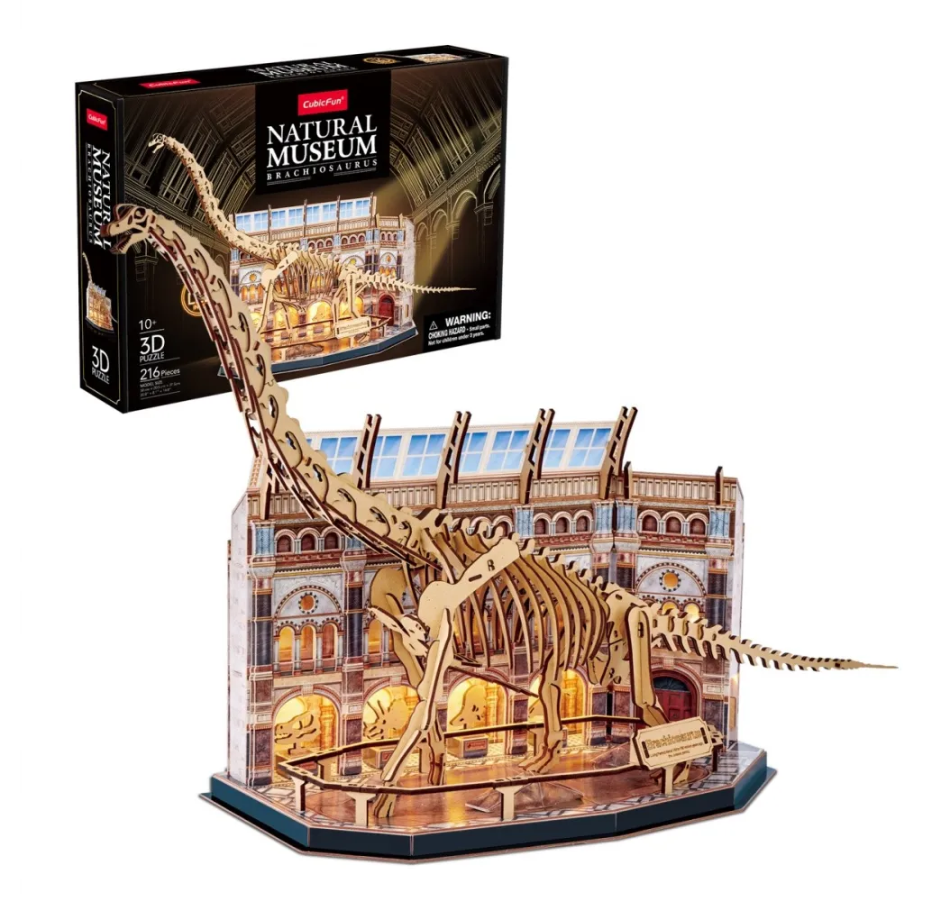 Brachiozaur LED puzzle 3D Cubic Fun 216 el.