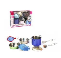 Madej metalowy zestaw kuchenny 8 el. dla dzieci 3+