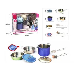 Madej metalowy zestaw kuchenny 8 el. dla dzieci 3+