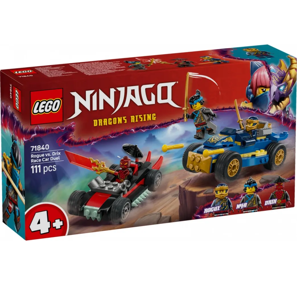 LEGO Klocki Ninjago 71840 Pojedynek wyścigowy Rogue kontra Drix