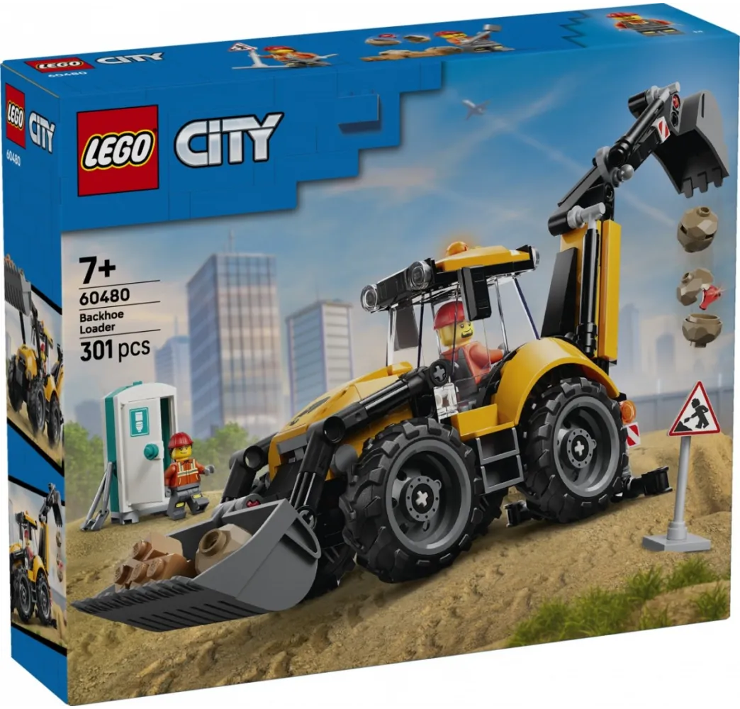 LEGO Klocki City 60480 Żółta koparko-ładowarka