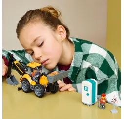 LEGO Klocki City 60480 Żółta koparko-ładowarka