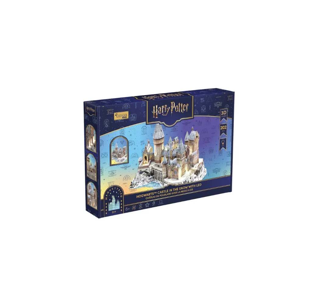 Cubic Fun Puzzle 3D - Harry Potter Zamek Hogwart w śniegu LED
