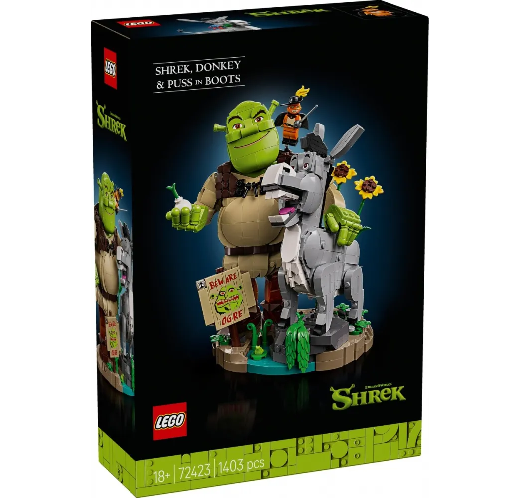LEGO Klocki Shrek 72423 Shrek, Osioł i Kot w butach