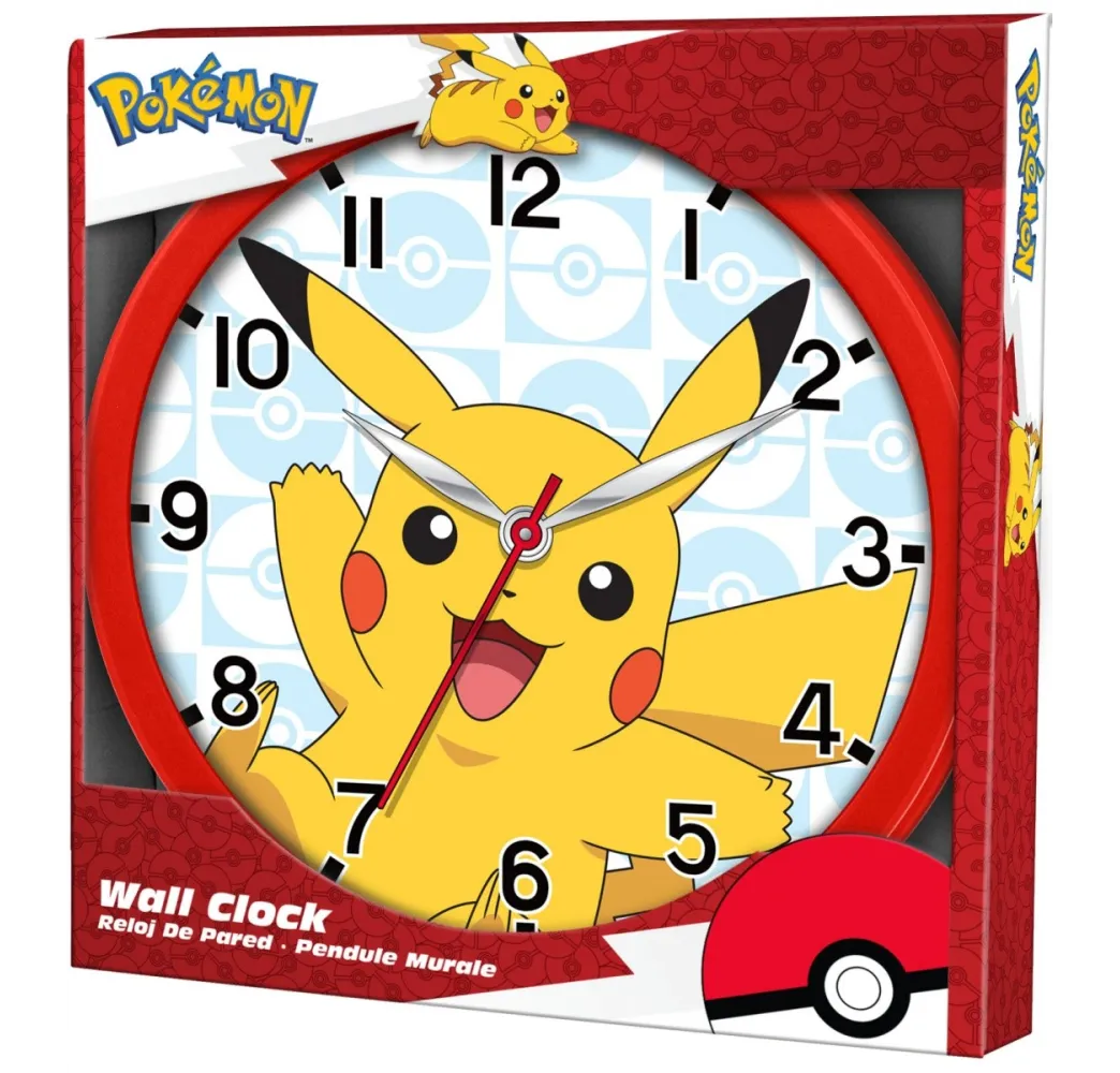 Kids Euroswan Zegar ścienny Pokemon Pikachu 25cm