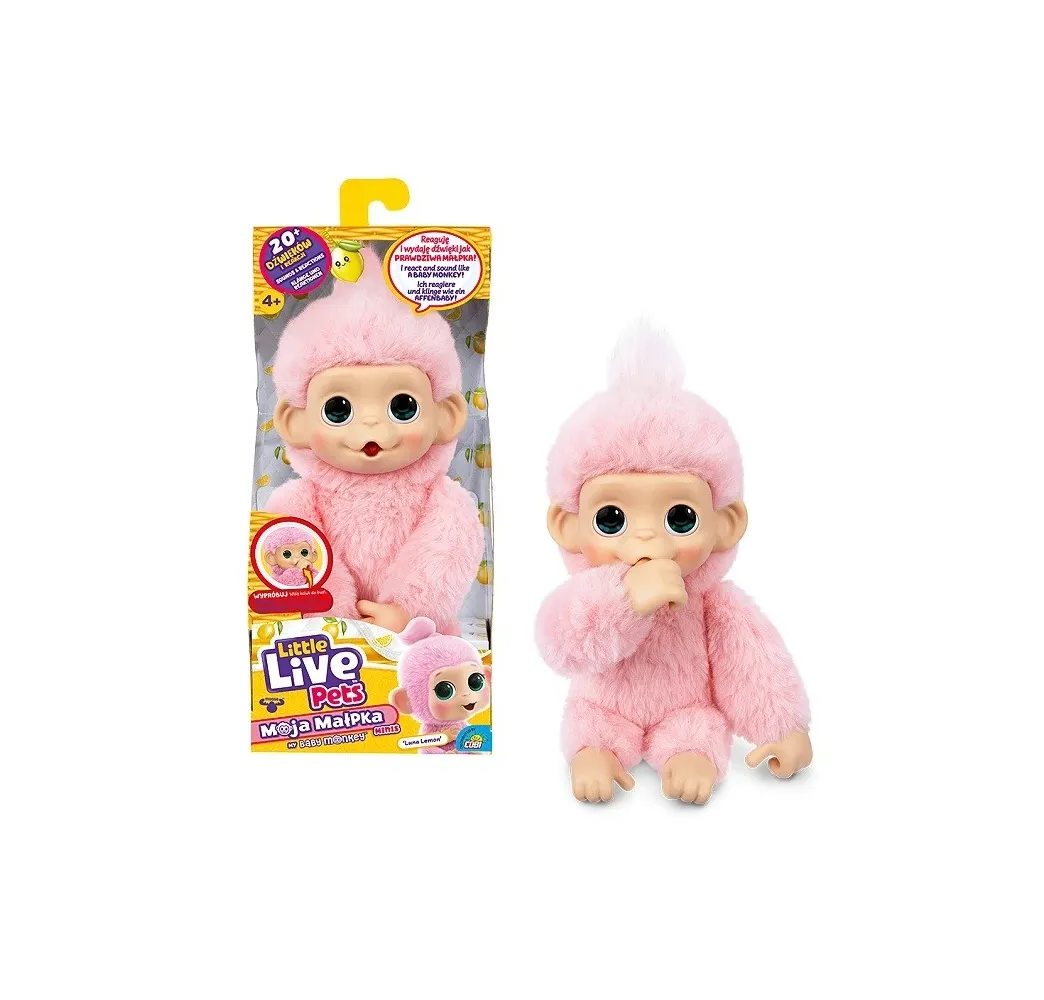Cobi Maskotka interaktywna Little Live Pets - Mini Małpka Luna Lemon