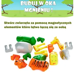 Zestaw Malik Malblo Magnetic Zwierzęta z dżungli