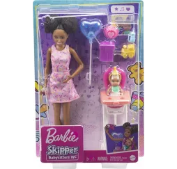 Lalka Barbie Skipper Klub Opiekunek Krzesełko Mini Urodziny GRP41