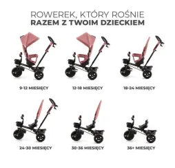 Rowerek trójkołowy AVEO ROSE PINK