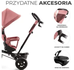 Rowerek trójkołowy AVEO ROSE PINK