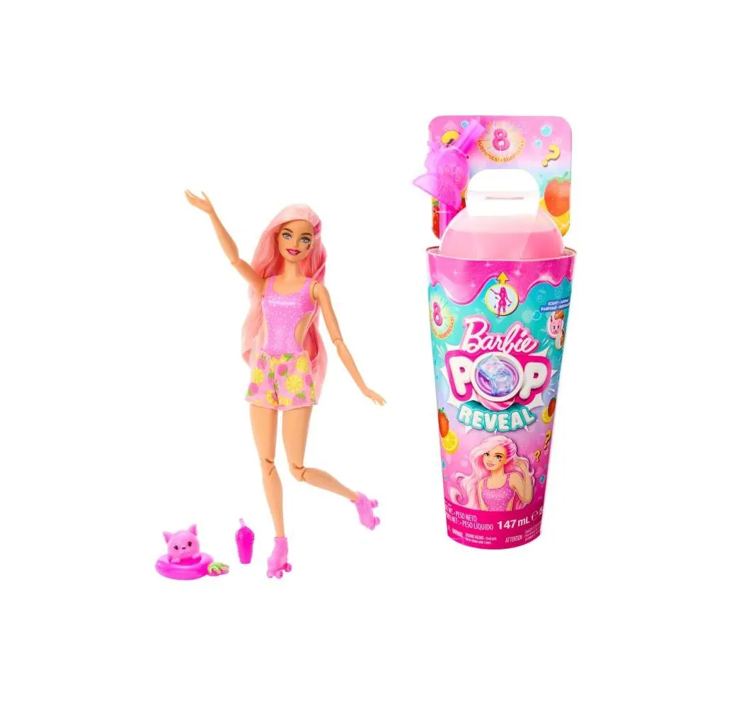 Lalka Barbie Pop Reveal Owocowy sok, różowa blondynka