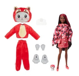 Lalka Barbie Cutie Reveal - Kotek-Panda Czerwona