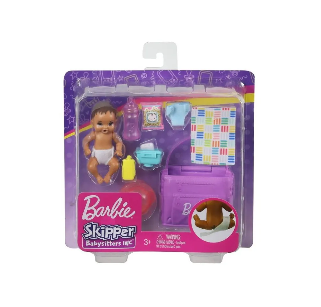 Lalka Barbie Skipper dziecko akcesoria Zmiana pieluszki