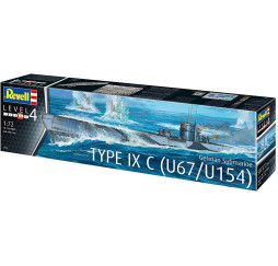 Revell, Model plastikowy U-Boat Type IX C U67/U154, 05166, skala 1:72