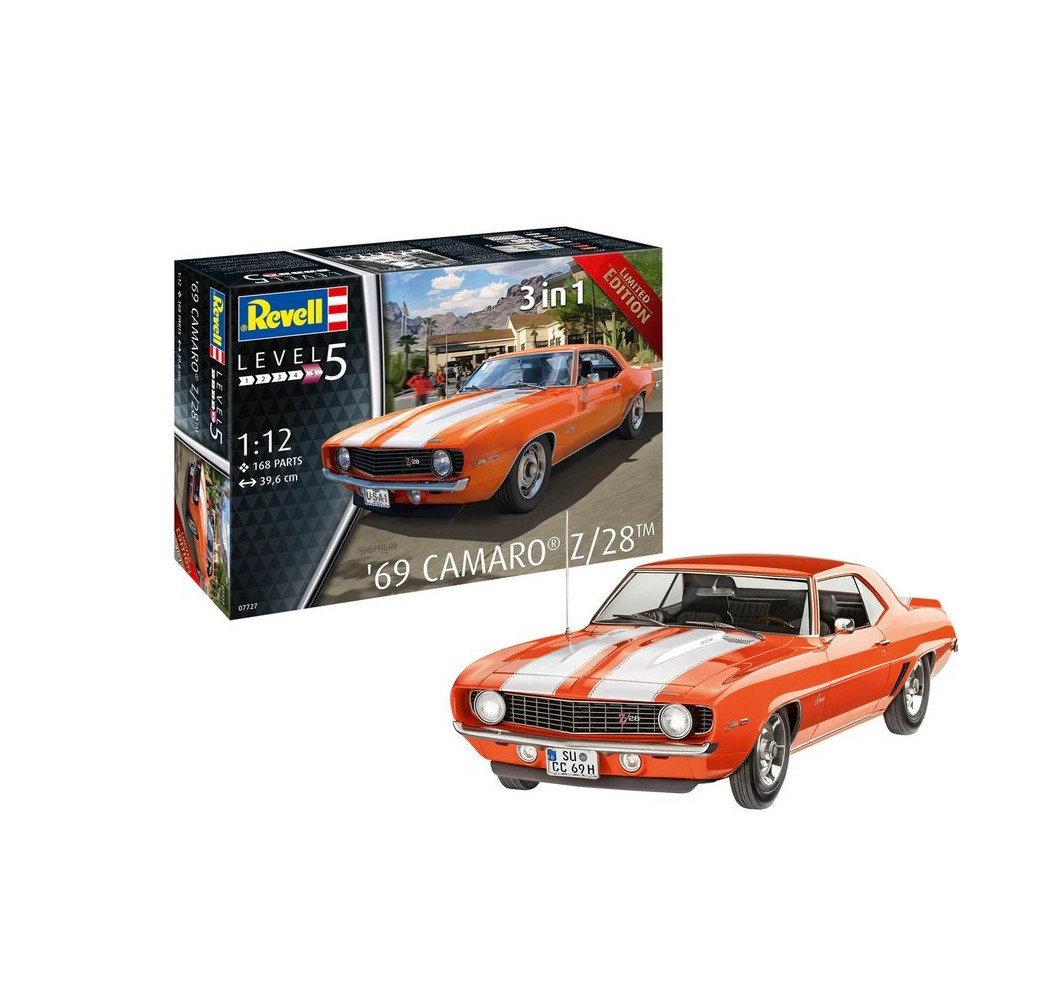 Revell, Model plastikowy 69 Chevy Camaro 1/12, Nr katalogowy 07727, Skala 1:12