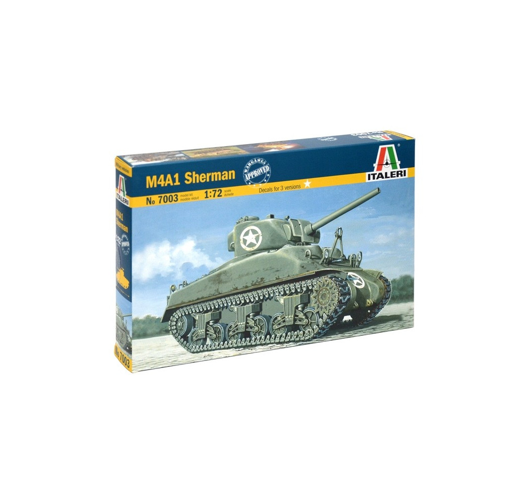 Model Italeri M4A1 Sherman 1:72 - Czołg II Wojny Światowej nr 7003